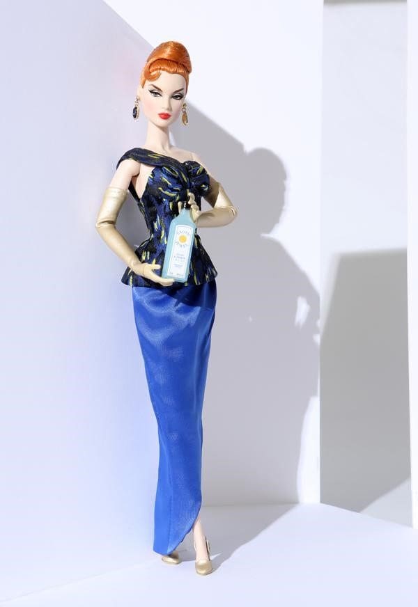INTEGRITY TOYS VICTOIRE ROUX BLUE GOLD COAT EAST 59th COLLECTION