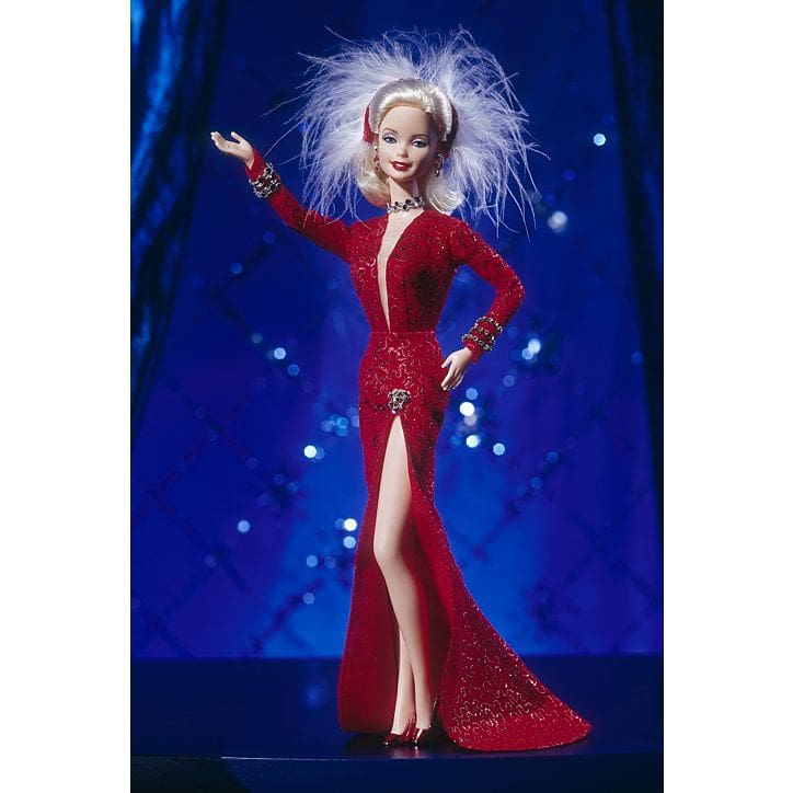 red barbie gown