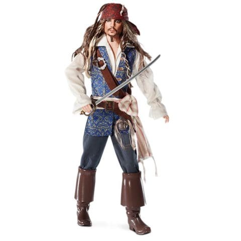 Captain Jack Sparrow Doll Pirates of the Caribbean - Susans Shop of Dolls