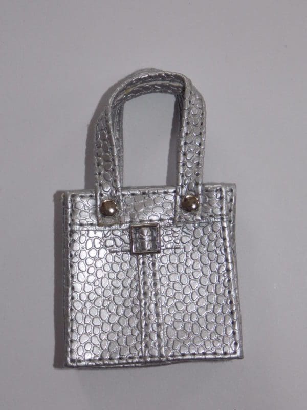 Vogue Leather Handbag - Silver - Susans Shop of Dolls