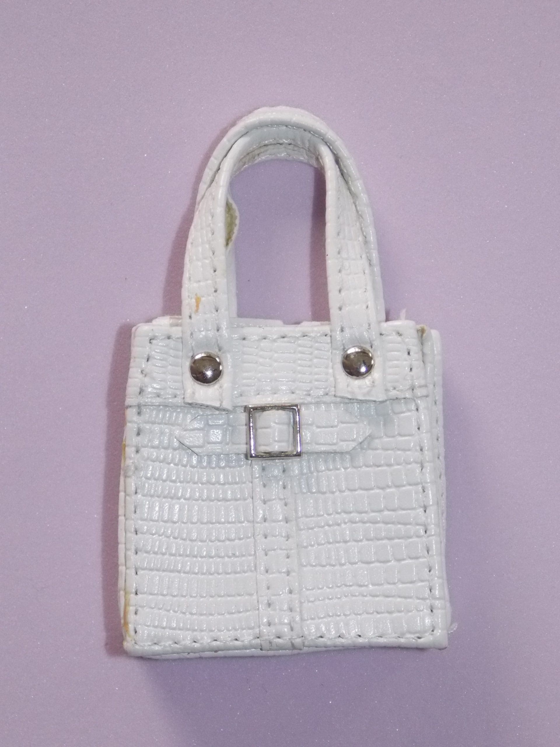 Vogue Leather Handbag - White - Susans Shop of Dolls