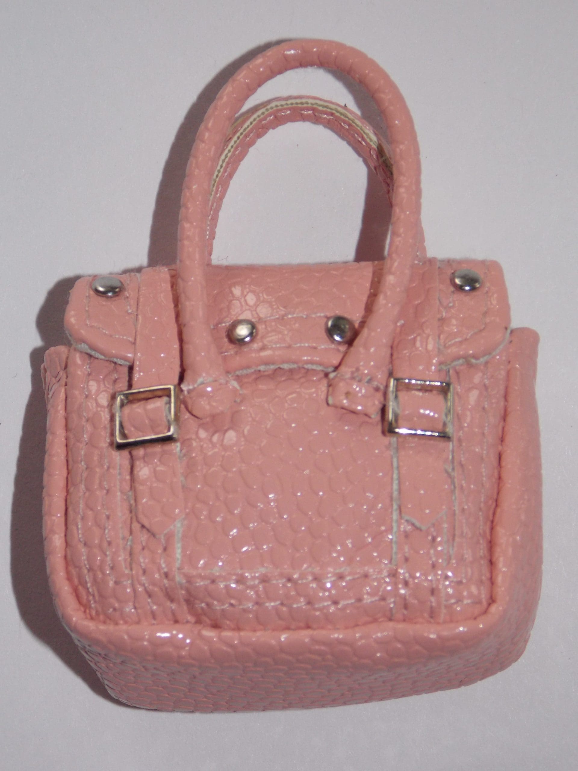 Classic Leather Handbag - Pink - Susans Shop of Dolls