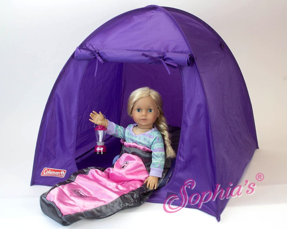 HHHC 7 Items Fashion Doll Camping Tent Set for American 18 Inch