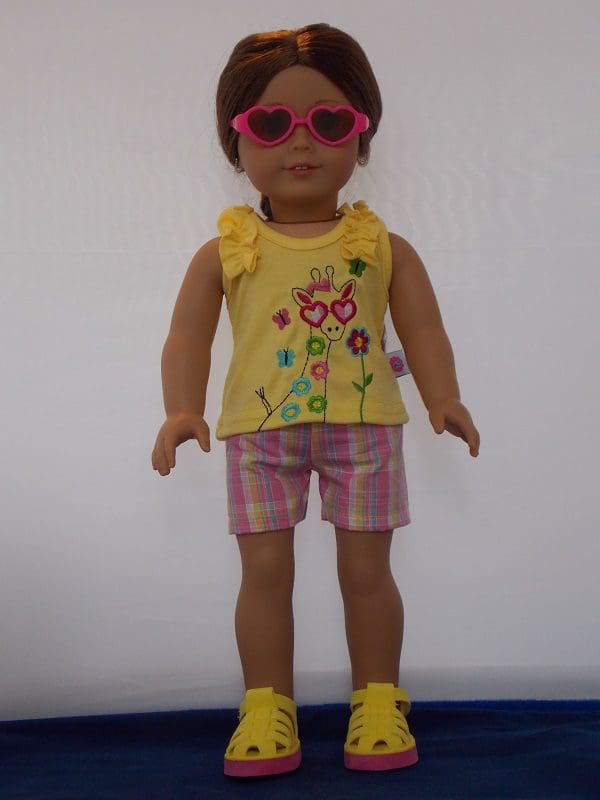 Yellow/Plaid Short Set