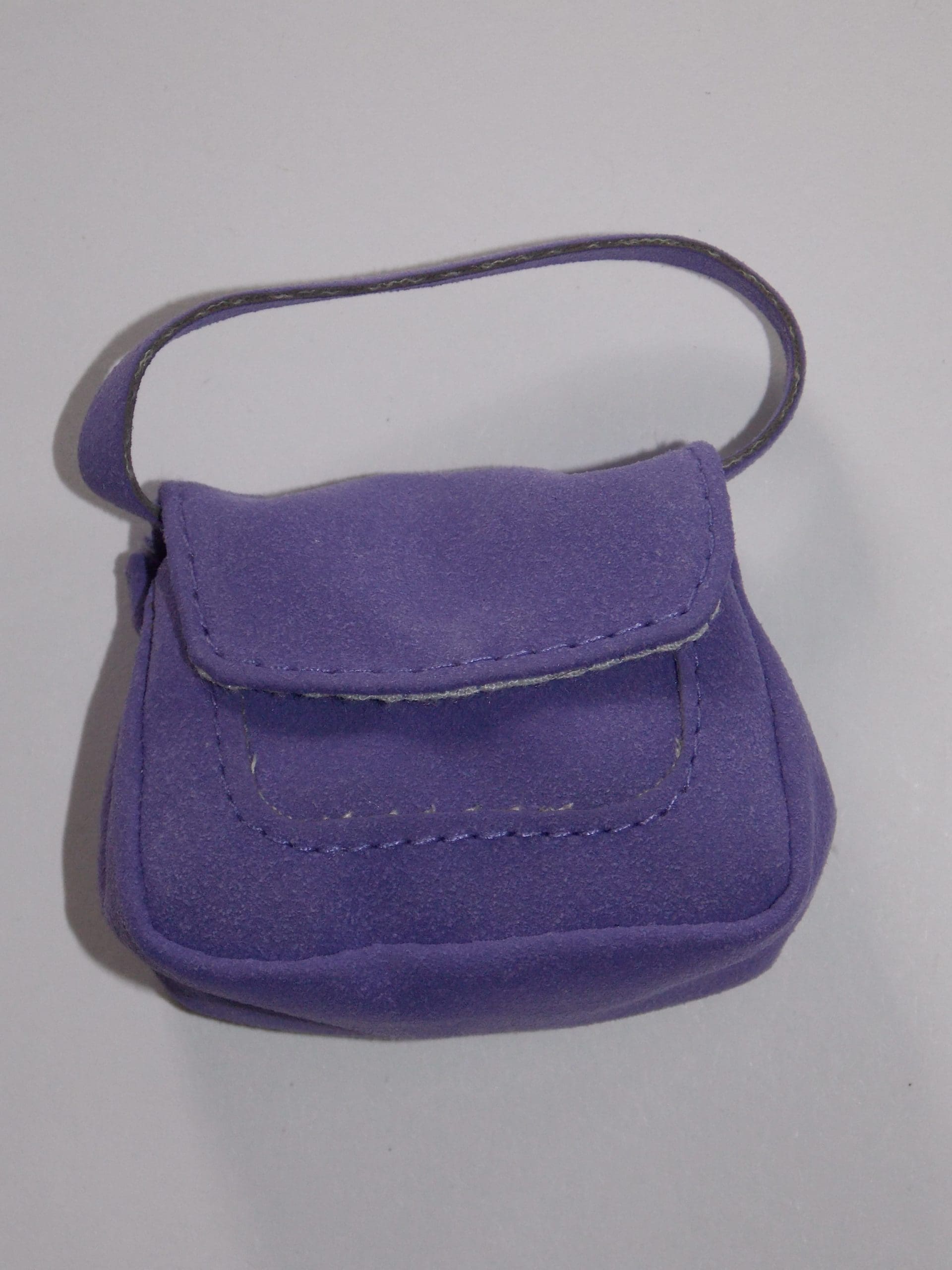 Chamois Leather Handbag - Purple