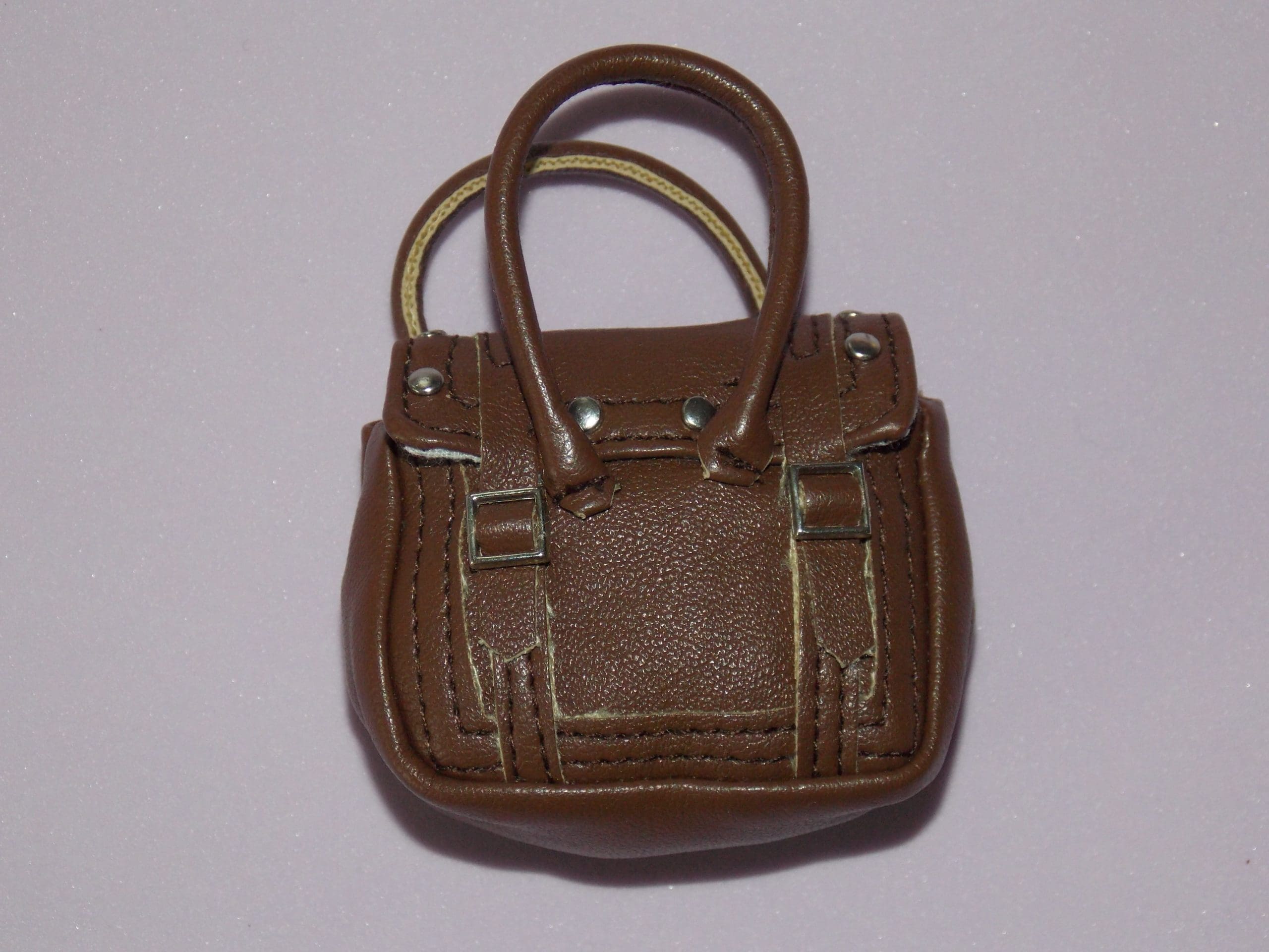 Classic Leather Handbag - Dark Brown